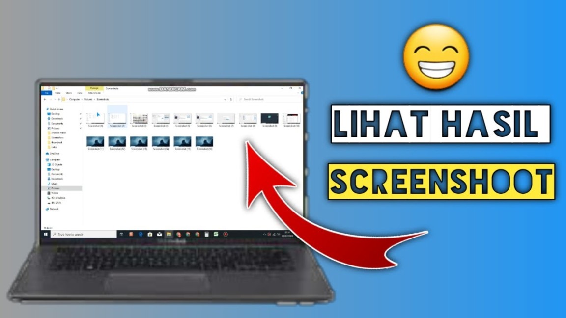 Cara Lihat hasil Screenshoot Di Laptop - YouTube