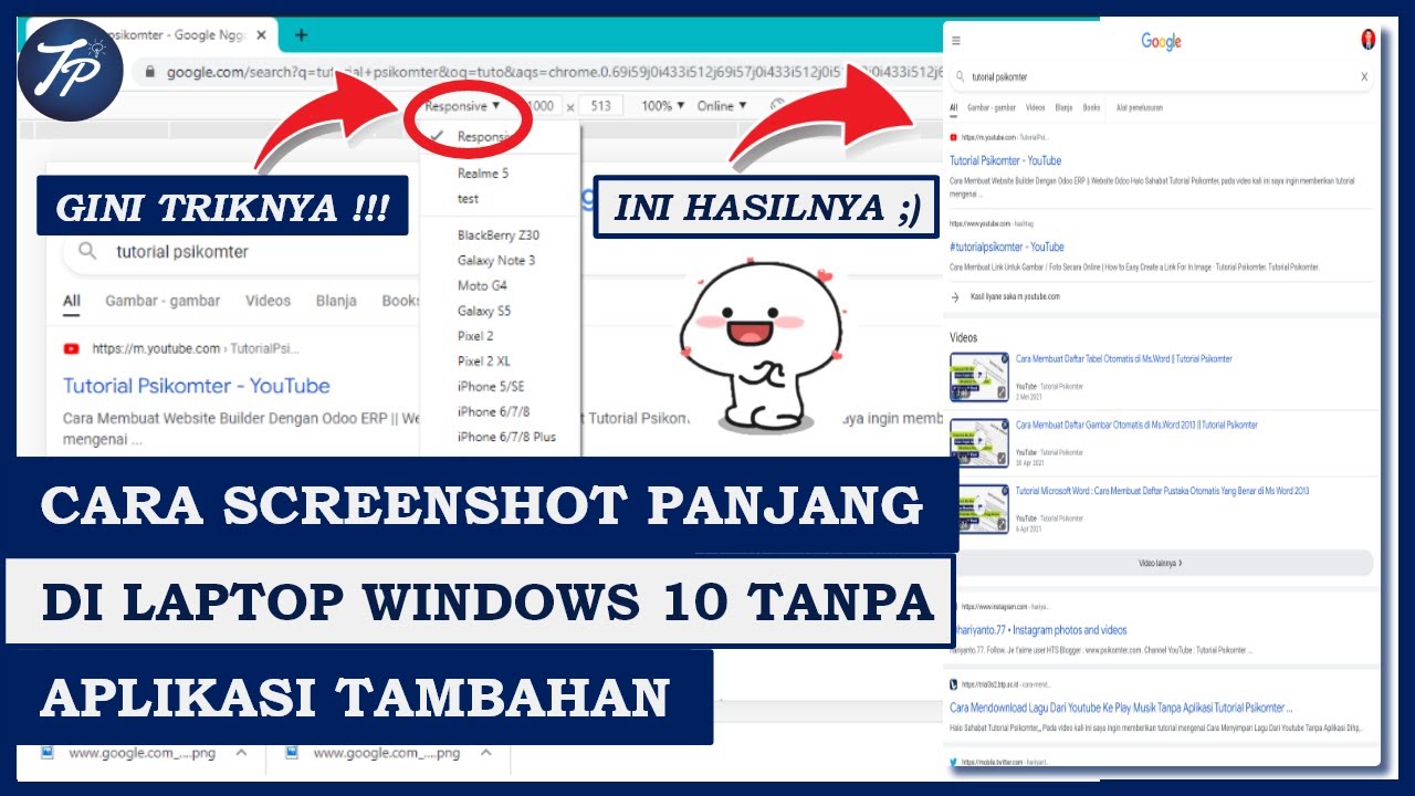 Cara screenshot panjang di laptop windows